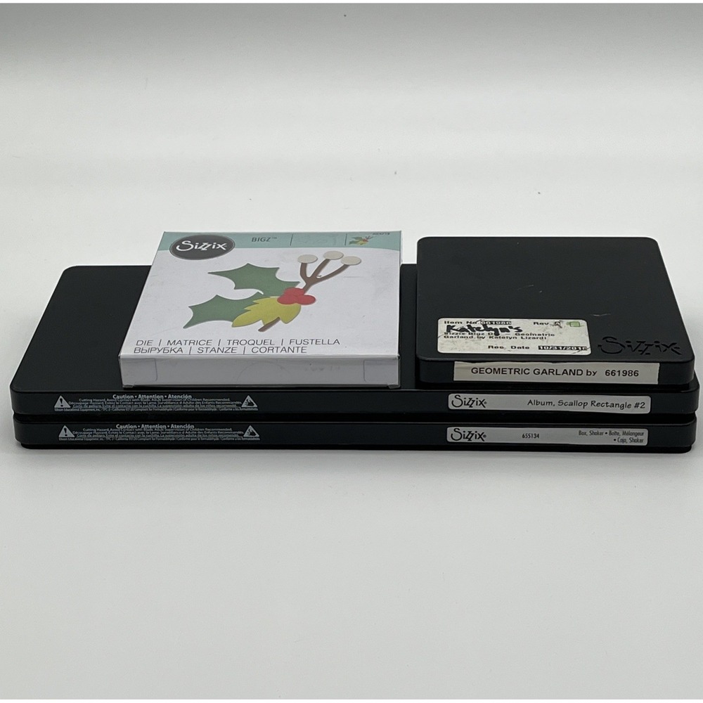 Sizzix‎ Bigz Die Lot Of 4 XL & Standard Dies Scrapbooking  (NEW Holly Die)